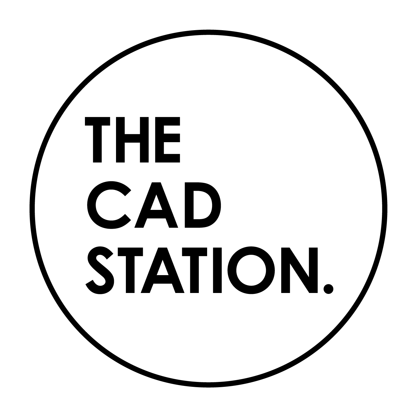 The CAD Station logo in black, with a transparent background